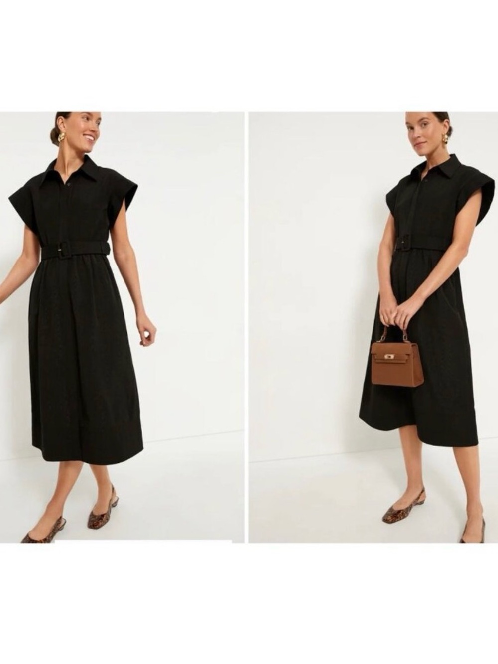 Tuckernuck Chloe Black Belted Shirt Dress - Women - Picture 1 of 8